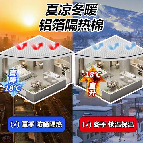 隔热棉温阳房棉顶楼顶隔热板自粘屋顶防晒光防水保耐680高温隔热
