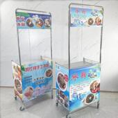 移动不锈钢超市促销 台试吃台展示架便携小吃车摆地摊广告地推桌子