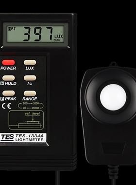 台湾泰仕TES-1334A 数字照度计光照度计测光仪高精度测光亮度仪