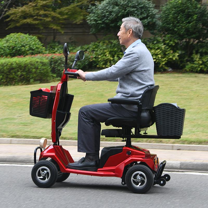 永千老人代步车四轮车电动老年残疾人电瓶车折叠轻便家用小型助力