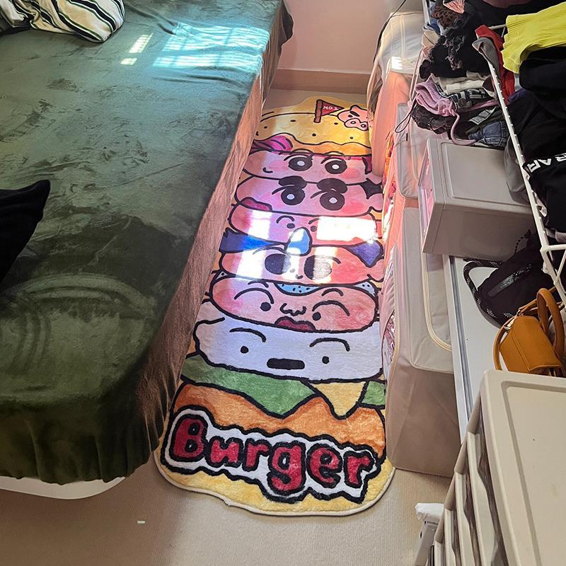 蜡笔小新卧室地垫床边毯沙发客厅儿童房间氛围感可爱卡通2024新款