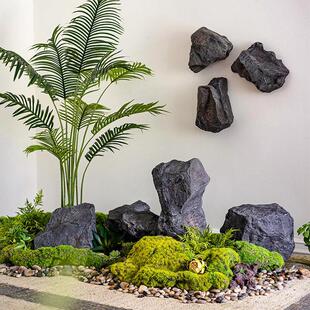 pu仿真石头造景摆件泡沫假石头贴墙户外庭院景观石室内软装假山