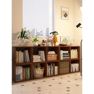 自由组合格栅柜实木楼梯柜多功能模块化组合柜储物柜凸窗储物柜