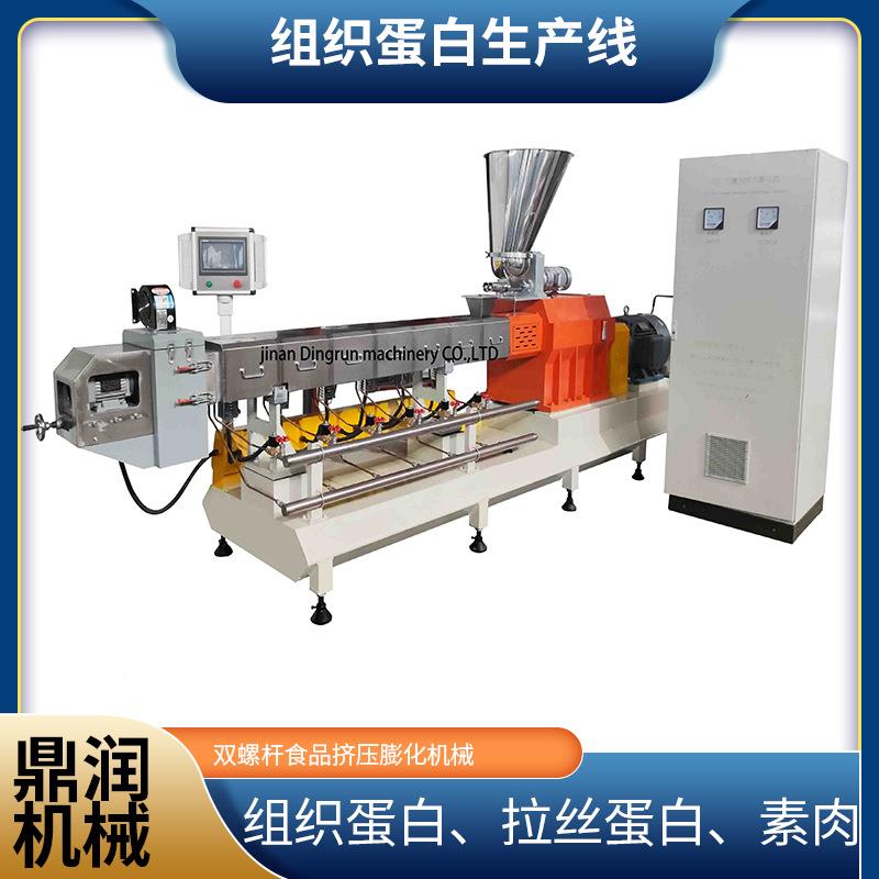拉蛋丝蛋生产线 片状拉丝蛋白素肉设白备高湿豆粕白 DSE-65-I膨化