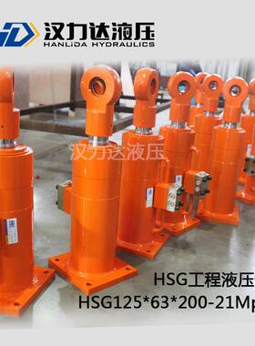 厂家缸直HSG125*6销 带液压兰锁油缸 法工程用液压油 HS2G125*63*