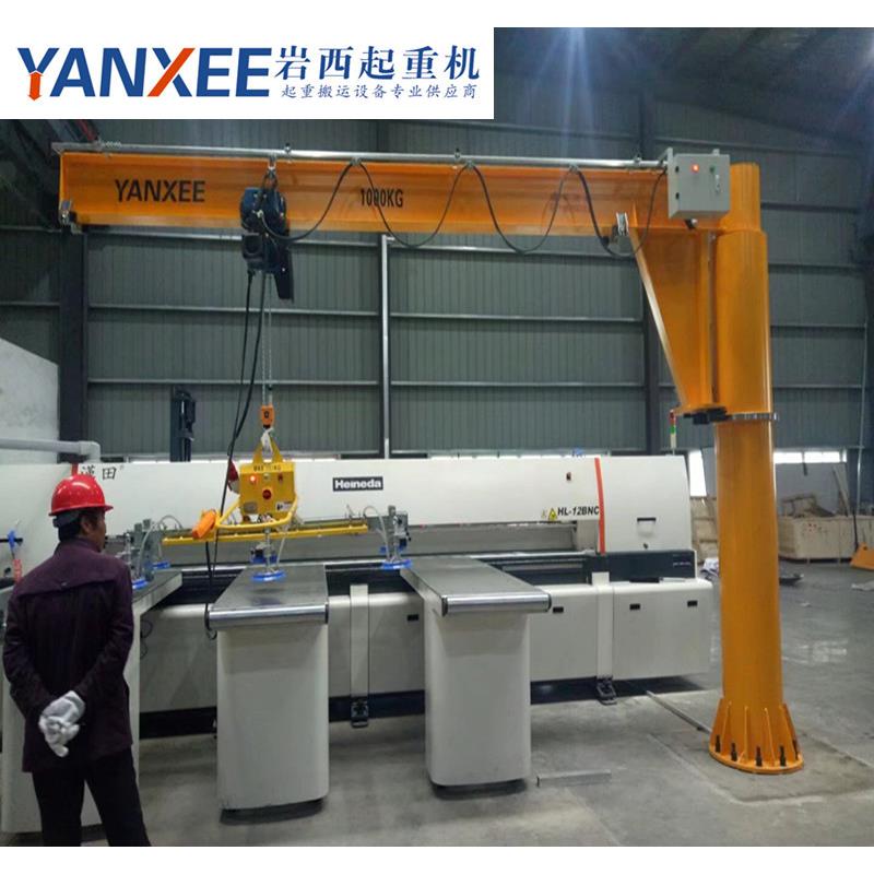 2T单臂立柱式悬臂吊手动转式悬吊/RQX旋臂转独臂吊搬运旋起重设/