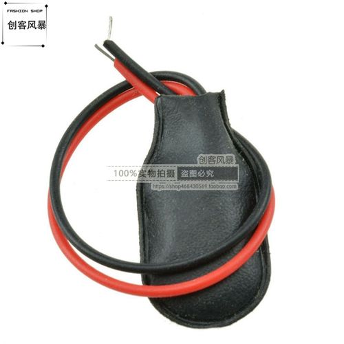 9V电池扣子 9V电池软扣 T字型 带电池座 电缆导线 6CM线长10条装