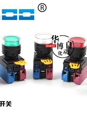 和泉YW1L-MF2E/MA2E同款 带灯保护型防水复位或自锁按钮开关22MM