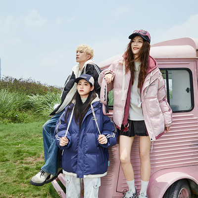 冬季户外假两件外套潮流宽松防泼水保暖连帽棉服25888