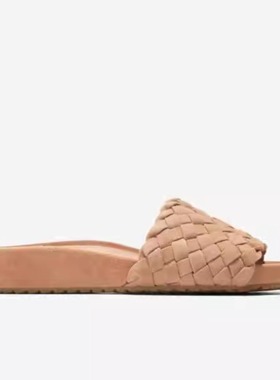 Cole Haan/歌涵女士棕色编织时尚休闲拖鞋W26061