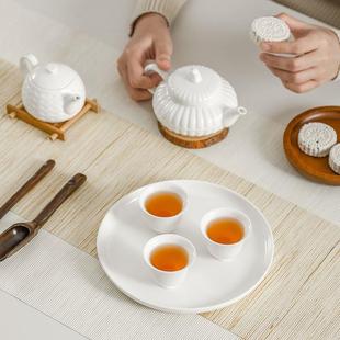 高骨瓷泡茶壶单壶煮茶器冲茶具纯手工家用大容量高端纯白 迈卡伦