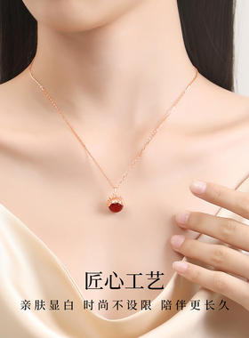 S925银贝珠转运龙项链女项饰