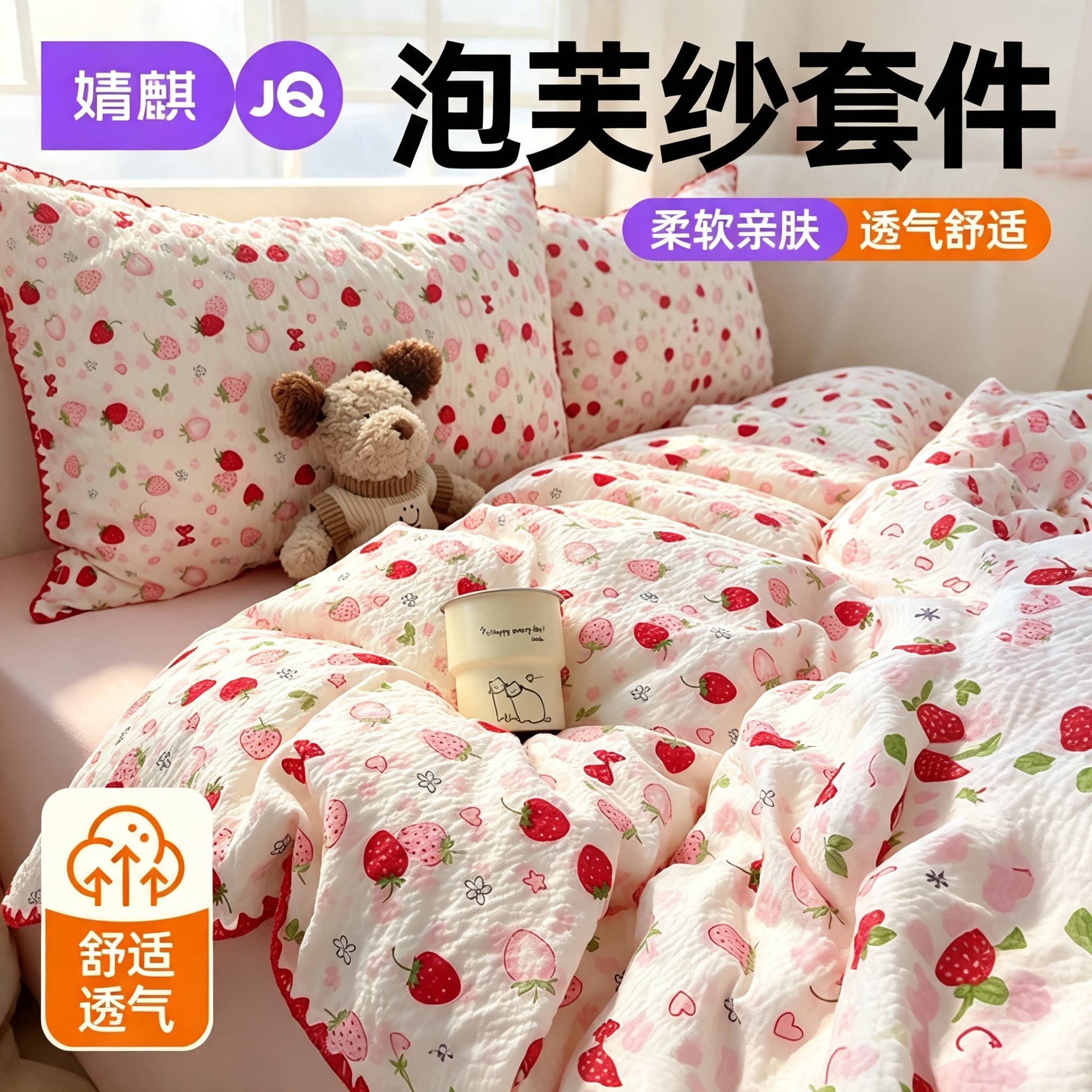 婧麒床上四件套学生宿舍四季通用