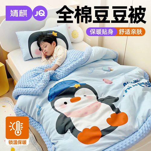 全棉安抚豆豆绒被子纯棉被子被芯