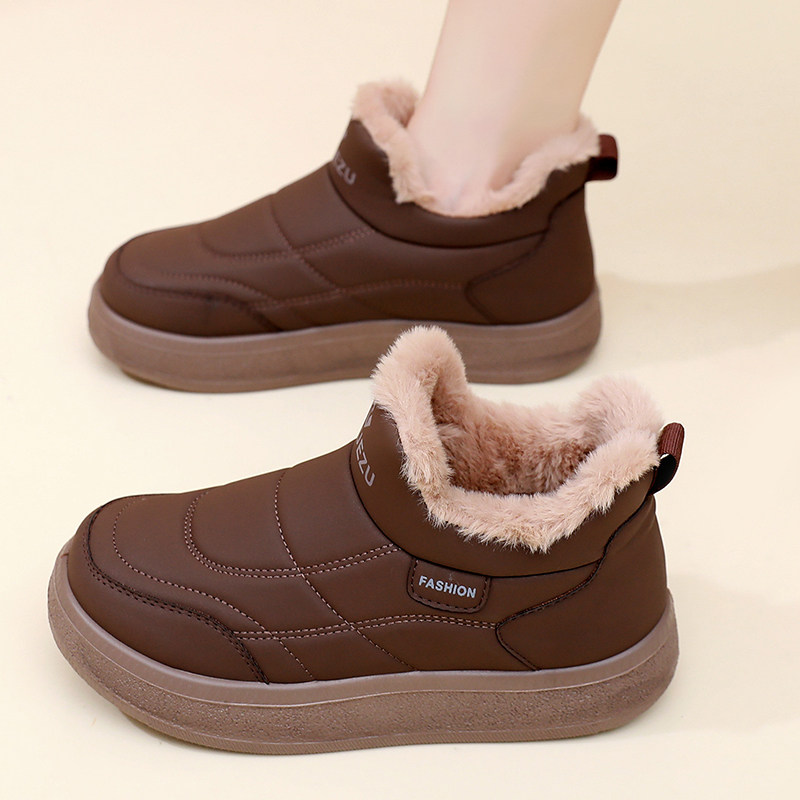 2025冬季新款老北京棉鞋加绒加厚保暖面包鞋软底防滑一脚蹬雪地靴,女鞋,时装靴,淘宝优惠券,粉丝福利购,淘宝优惠卷