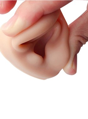 新品soft Silicone Ear Model For hearing aid 1:1 human Ear ea