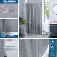極速PEVA Shower Curtain Waterproof Plastic Clear Bath Curta