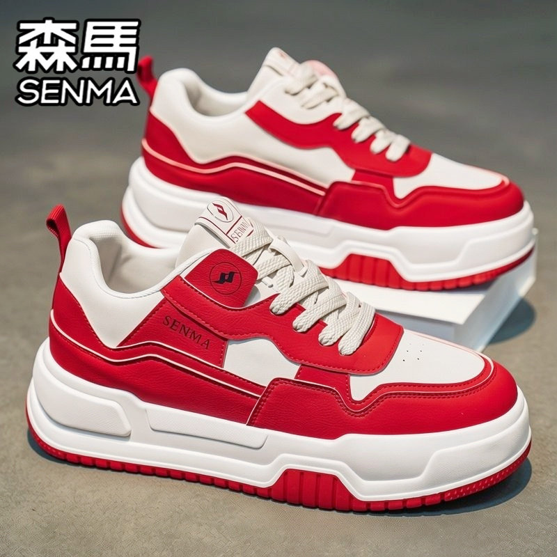 森马本命年男鞋冬季潮牌百搭休闲红色板鞋低帮运动厚底增高小白鞋,运动鞋new,板鞋,淘宝优惠券,粉丝福利购,淘宝优惠卷