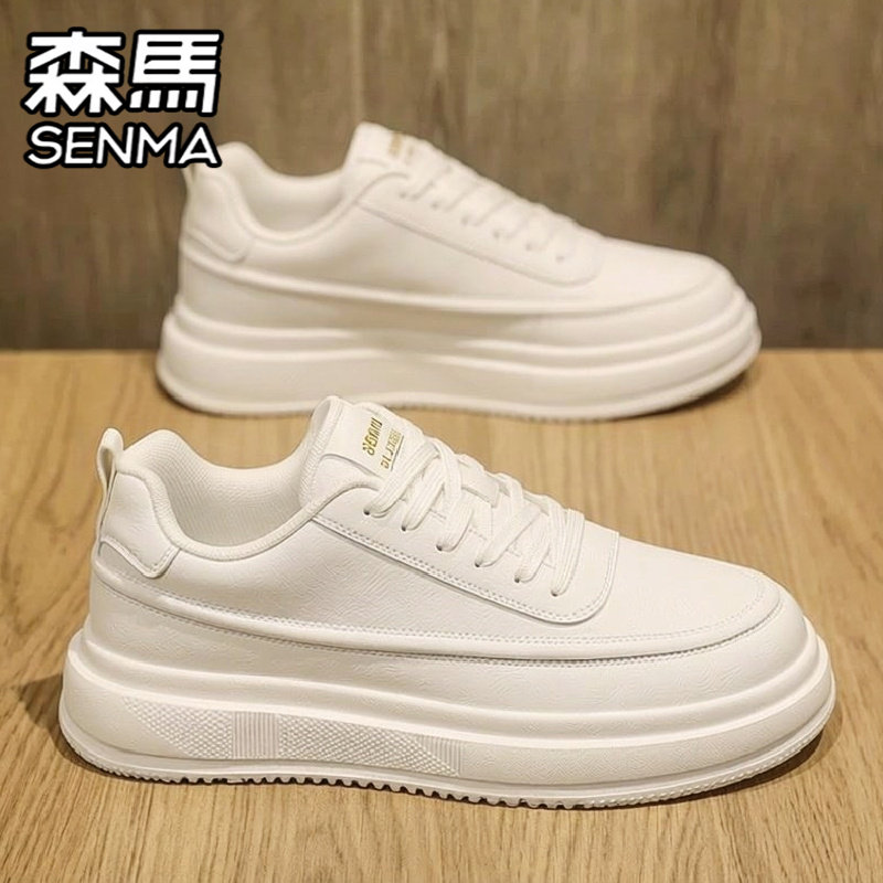 森马男鞋2026新款冬季运动休闲白色板鞋男士真皮软底百搭小白潮鞋,运动鞋new,板鞋,淘宝优惠券,粉丝福利购,淘宝优惠卷