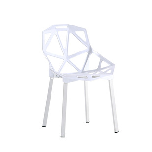 餐椅几何镂空椅户外休闲办公接待洽 推荐 简约现代塑料椅子北欧时尚