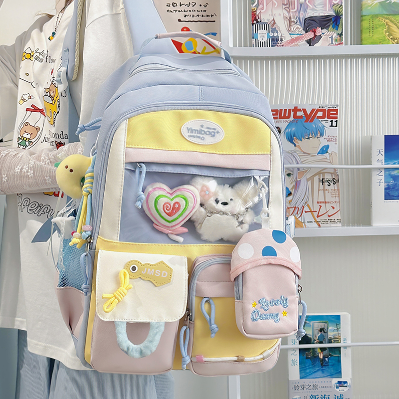 玛嘎女生高颜值校园双肩包背包