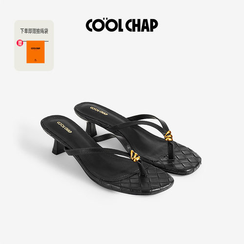 COOLCHAP夏季防滑高跟人字拖