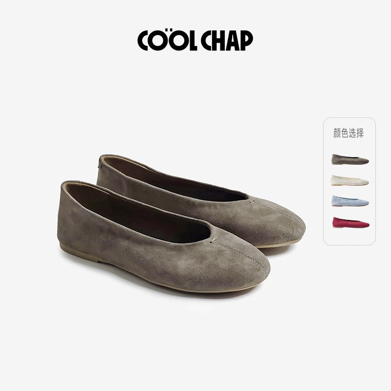COOLCHAP圆舞芭蕾鞋2026新款玛丽珍浅口单鞋复古平底羊皮女鞋