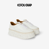 子女2025新款 女鞋 秋季 COOLCHAP吐司小白鞋 板鞋 女款 增高厚底松糕鞋