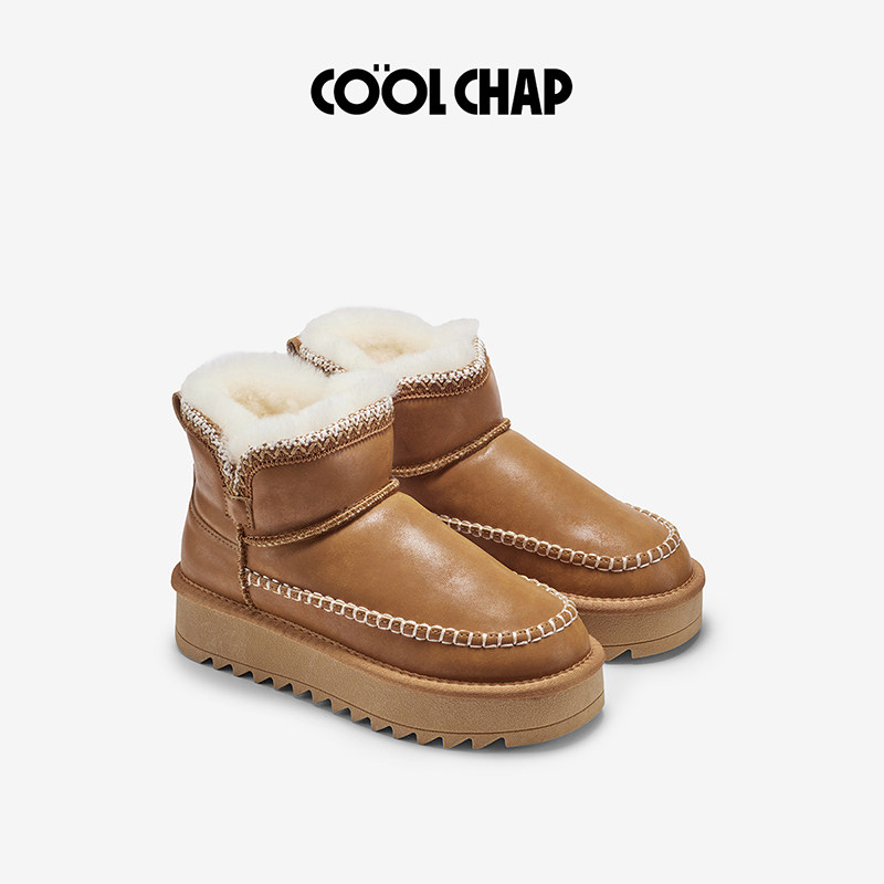 COOLCHAP26新款加绒厚底雪地靴