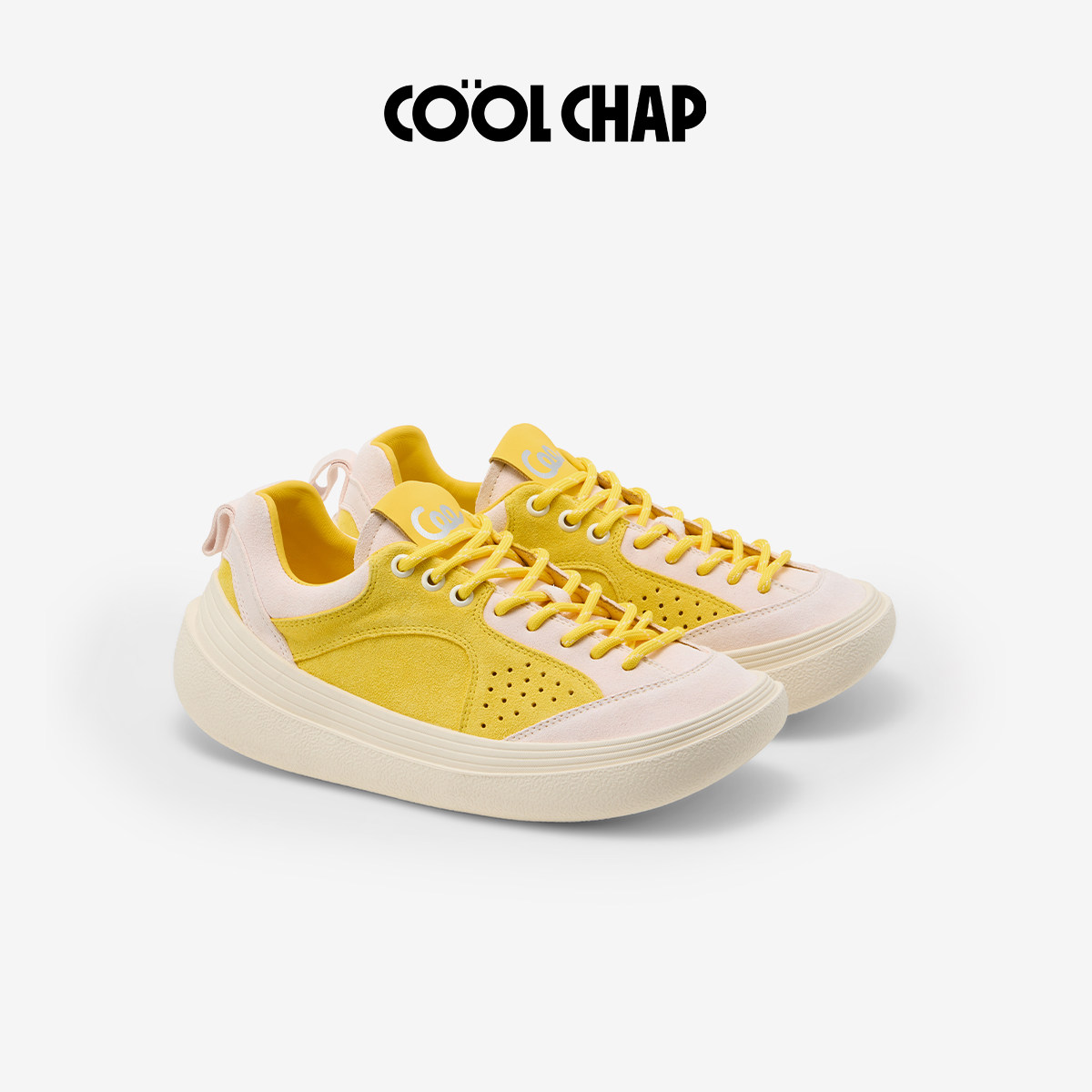 COOLCHAP春季新款豹豹鞋牛皮真皮女款板鞋透气拼接羊皮内里鞋子