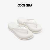 COOLCHAP经典 浪花厚底人字拖女夏防滑夹脚凉拖鞋