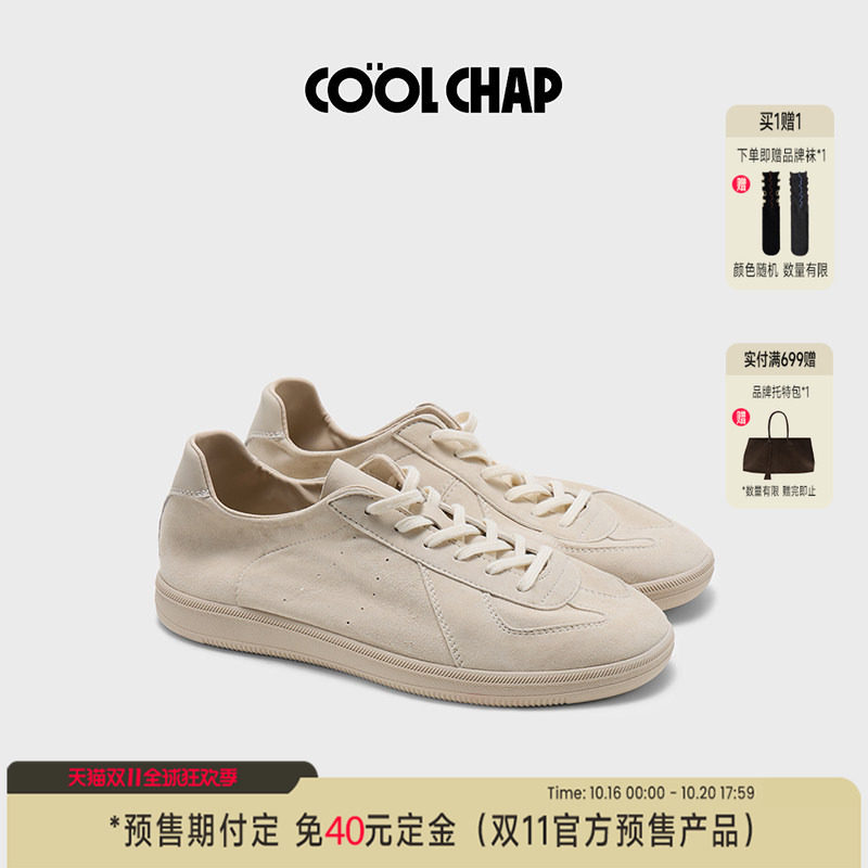 COOLCHAP裸穿简训系列26秋季新款复古羊皮系带百搭浅口德训鞋女款