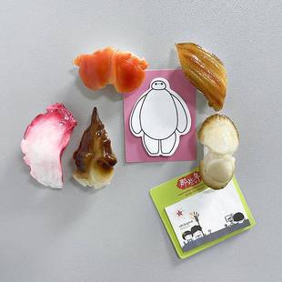 寿鱼司冰箱贴食物料理三文海鲜冰真装 仿日式 饰箱磁性贴