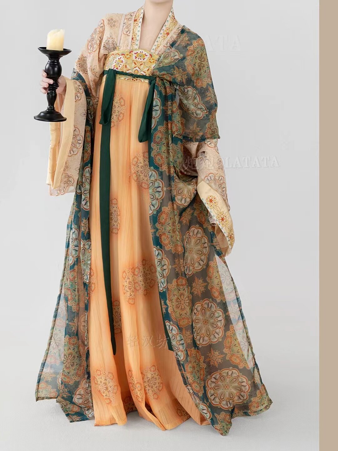 原创汉服女【故宫】唐制唐风复原款上襦齐胸襦裙披帛套装春夏季款