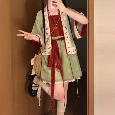 原创汉服女【西瓜】宋制短衫吊带宋短裤日常改良轻薄汉元素夏季款