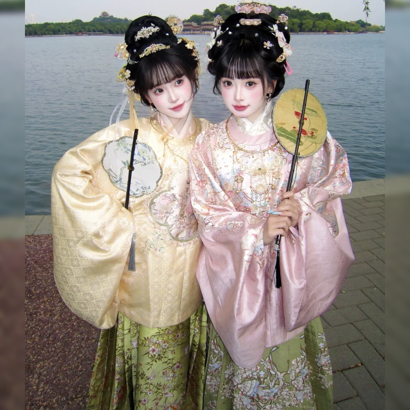 原创汉服女【大明贵女】明制织金妆花圆领袍马面裙仙气套装秋冬款