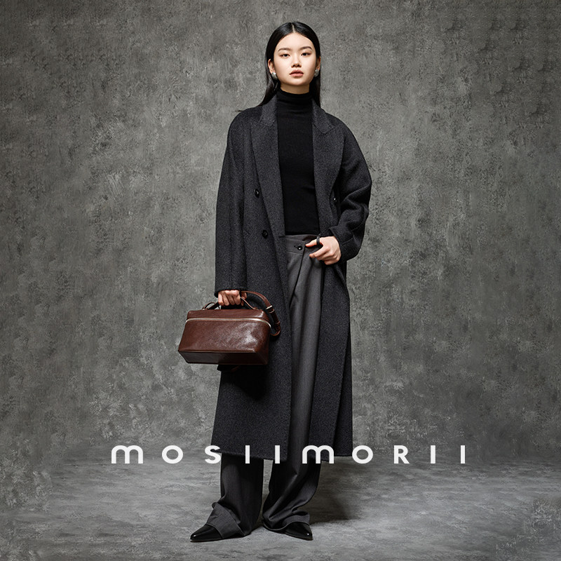MOSIIMORII【交响美拉德】绵羊毛大衣女秋冬2026年新款双面呢外套