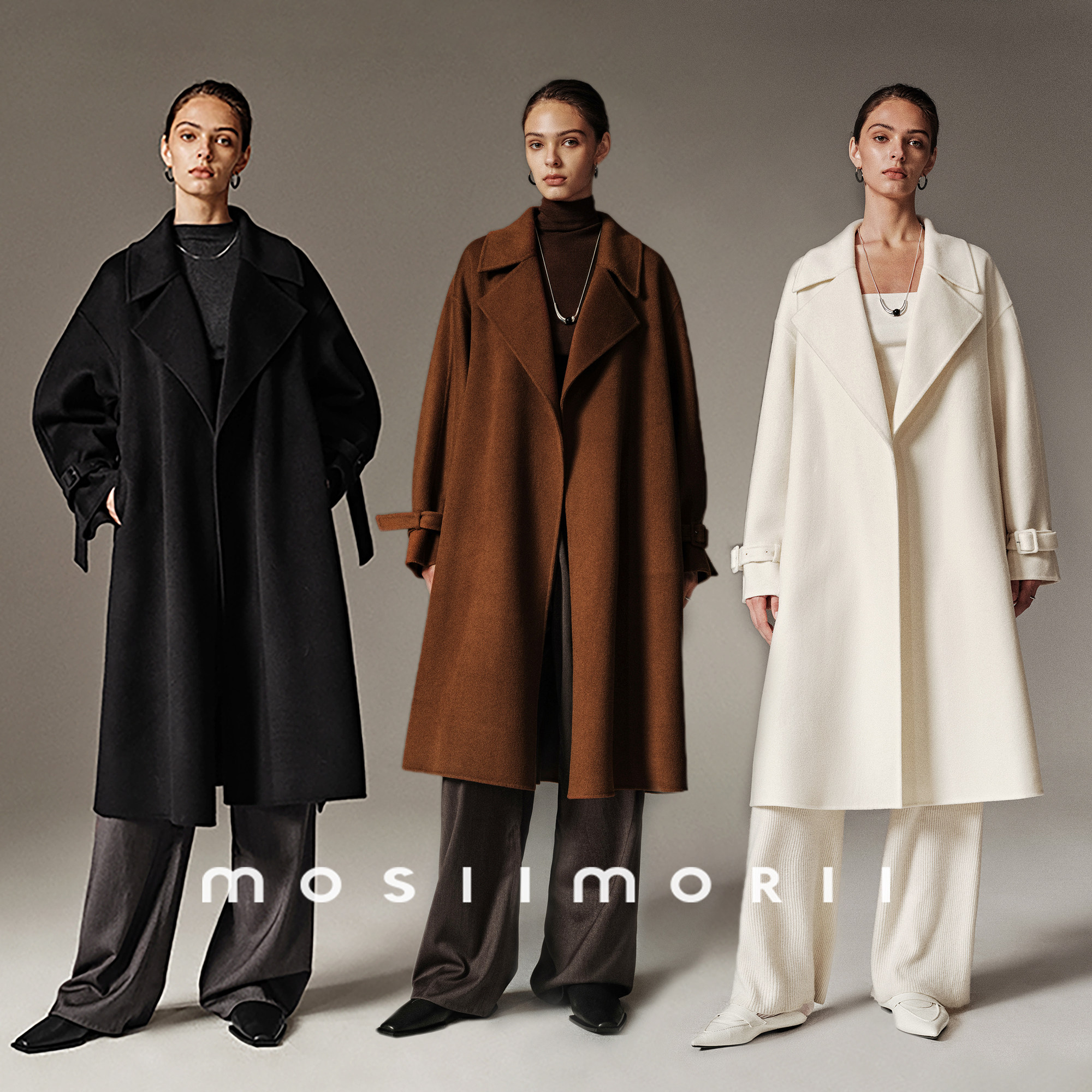 MOSIIMORII【牧冬雨雾】绵羊毛大衣女秋冬2026新款双面毛呢外套