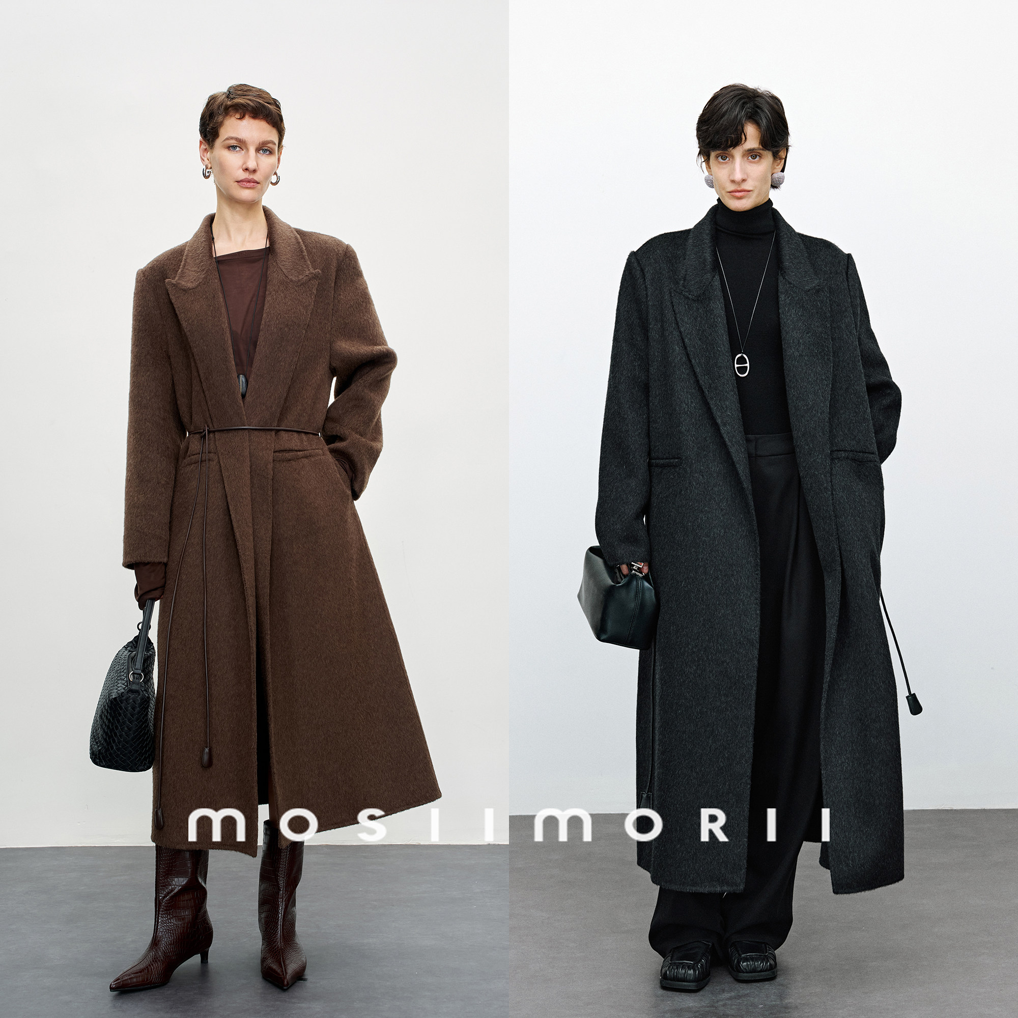 MOSIIMORII【像素隐律 】老钱风骆驼绒大衣女2026新款绵羊毛外套