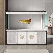 YEE意牌鱼缸客厅大大型落地超白玻璃水族箱 屏风底滤龙鱼缸免换水