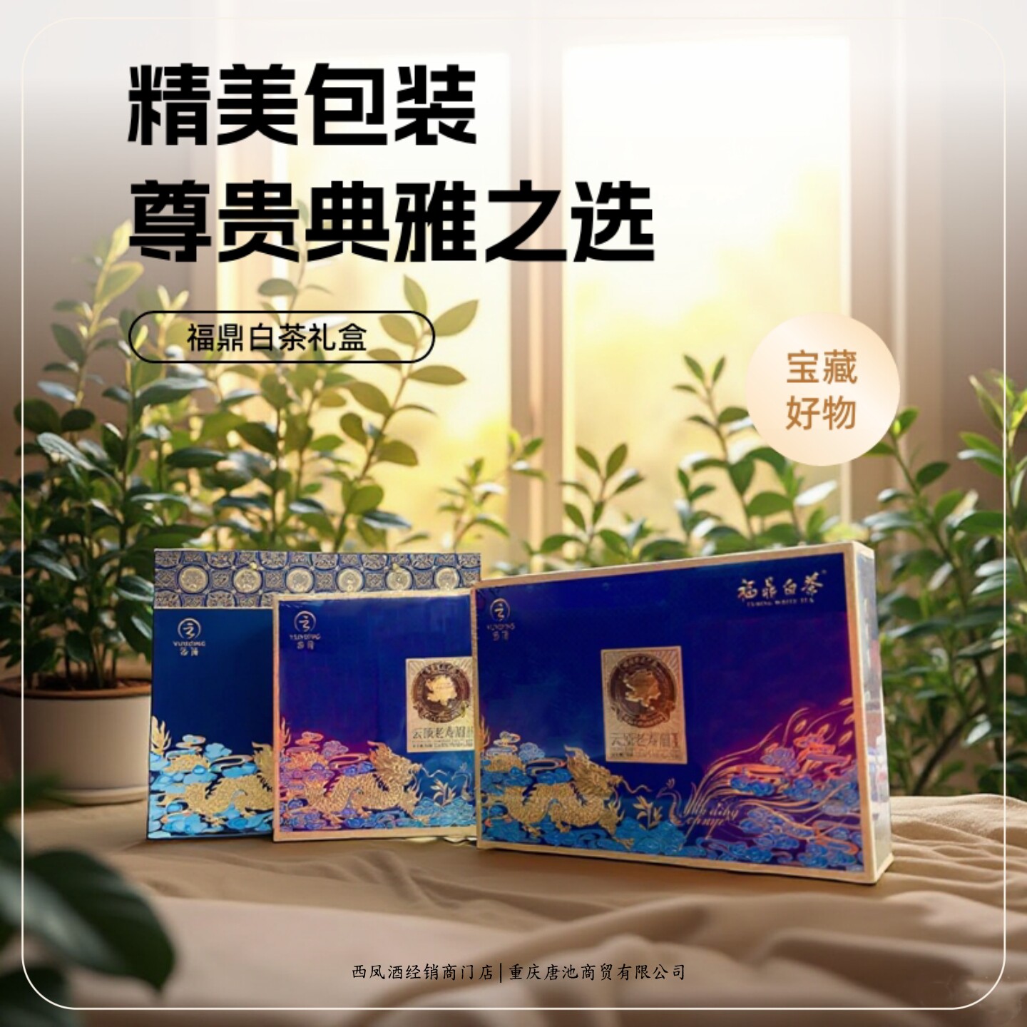 【茗茶雅礼】云顶老寿眉龙凤呈祥福鼎白茶一级老寿眉120g*2盒