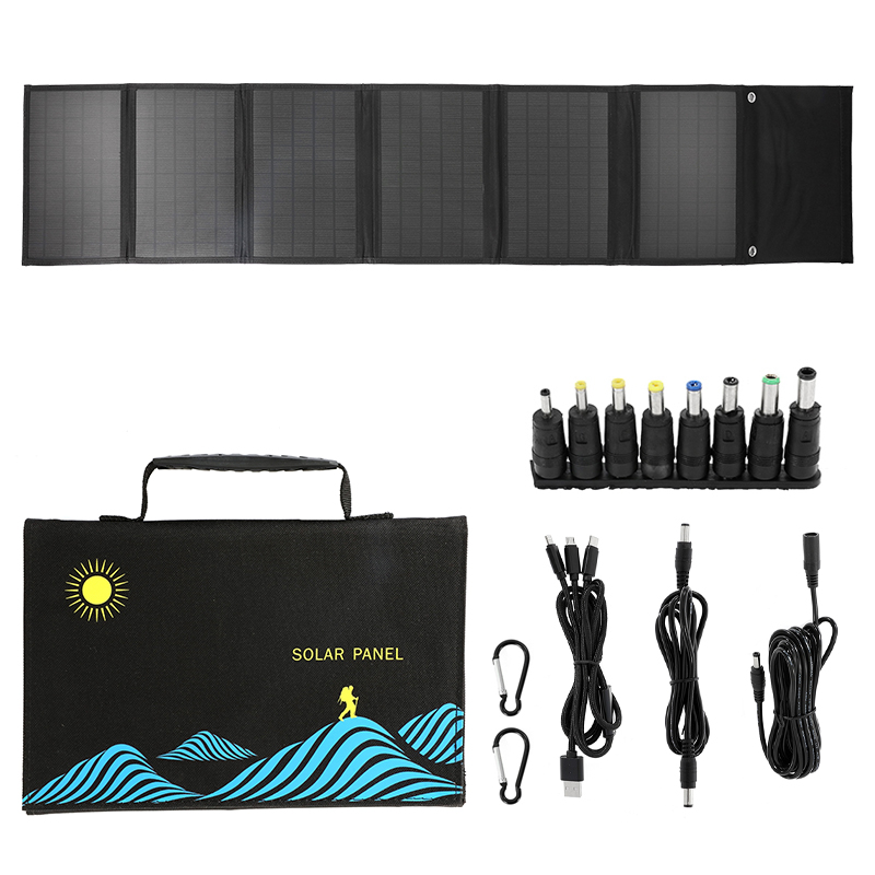 网红100w painel solar dobrável saco usb + saída dc carrega