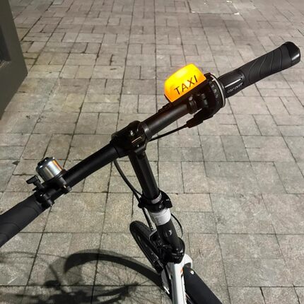 taxi摩的自行车灯电动车装饰小配件山地公路车夜间骑行警示信号灯