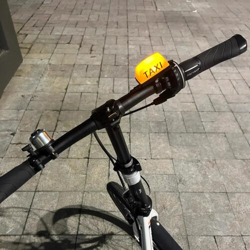 taxi摩的自行车灯电动车装饰小配件山地公路车夜间骑行警示信号灯