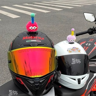 搞怪摩托车头盔装饰品机车小配件滑雪盔可爱猫耳朵电动车创意配饰