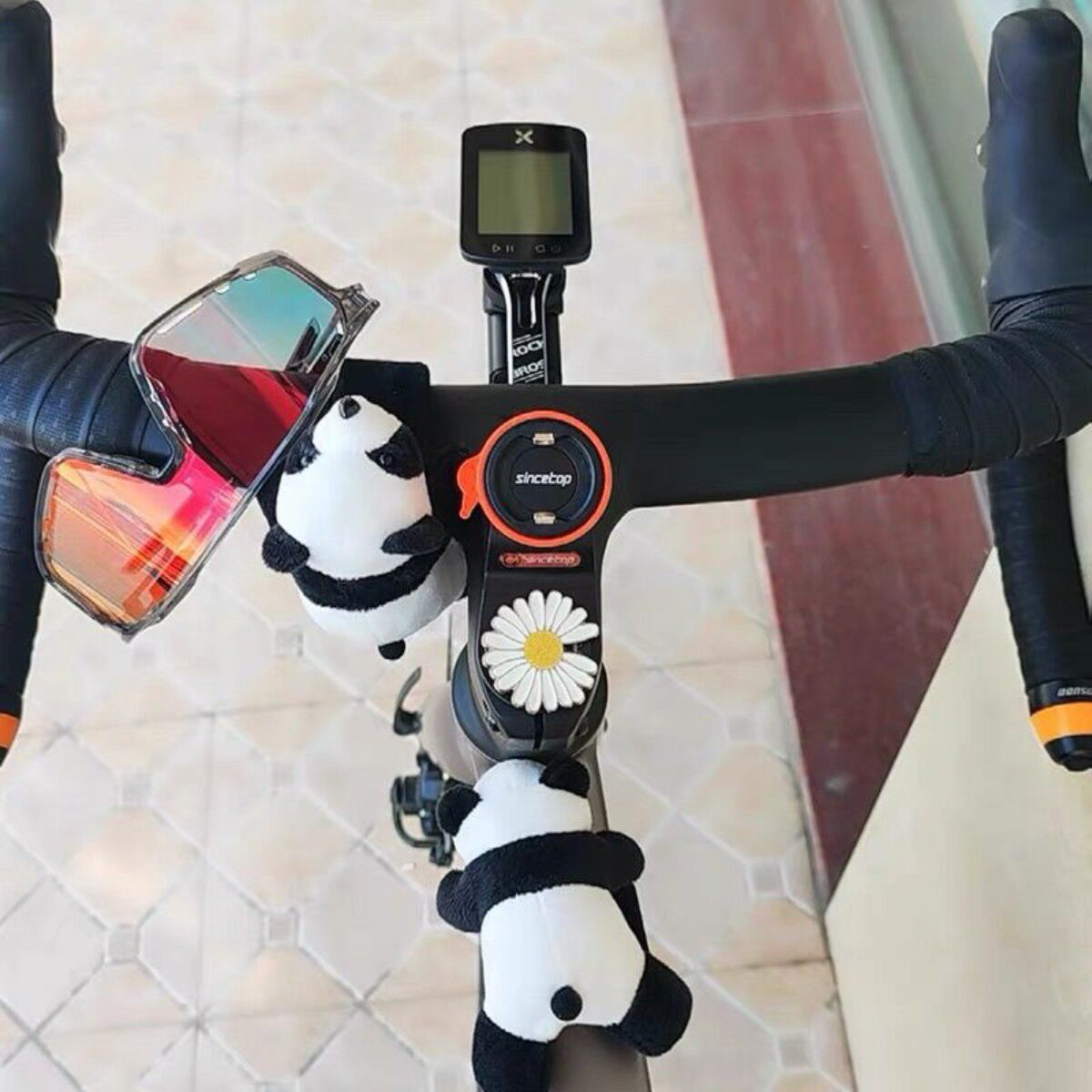 雏菊电动车车贴自行车可爱装饰单车山地公路小配饰配件挂饰车贴