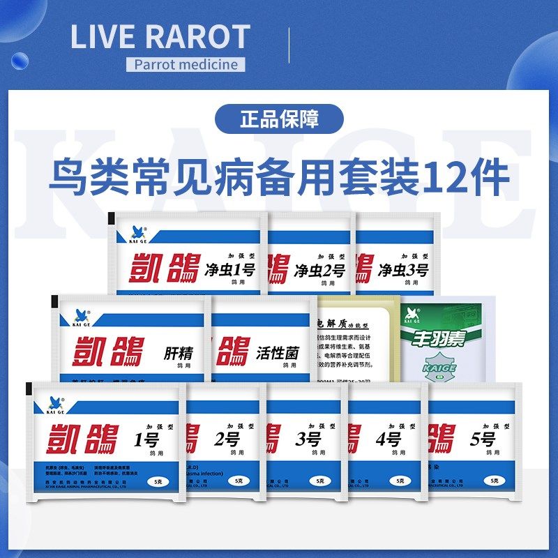 现货速发鹦鹉常备用药鸽药大全肝精电解质活性菌凯哥驱虫鸟药