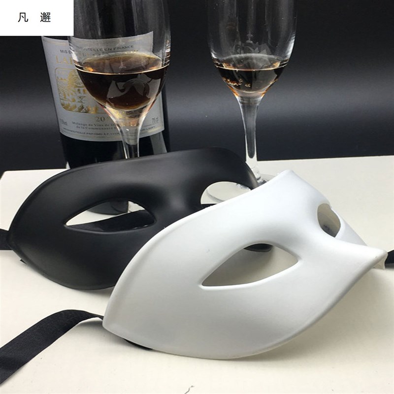现货速发白敬亭半脸帅气舞会男士面具侧面男生酷神秘黑色人脸面罩