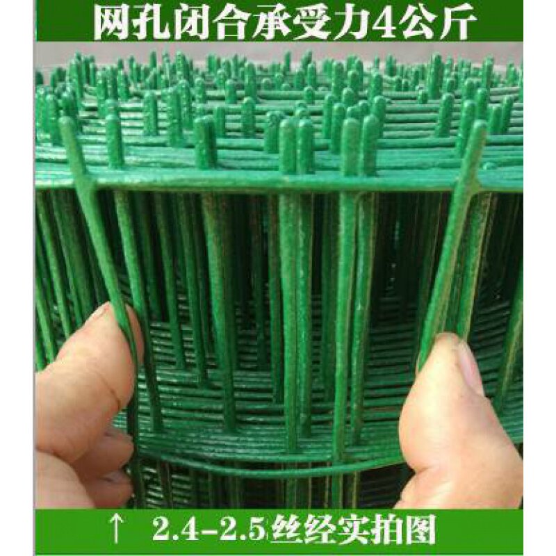 现货速发新品丝网围栏网格m铁网 养殖网养鸡网 绿色拦鸡防护网围