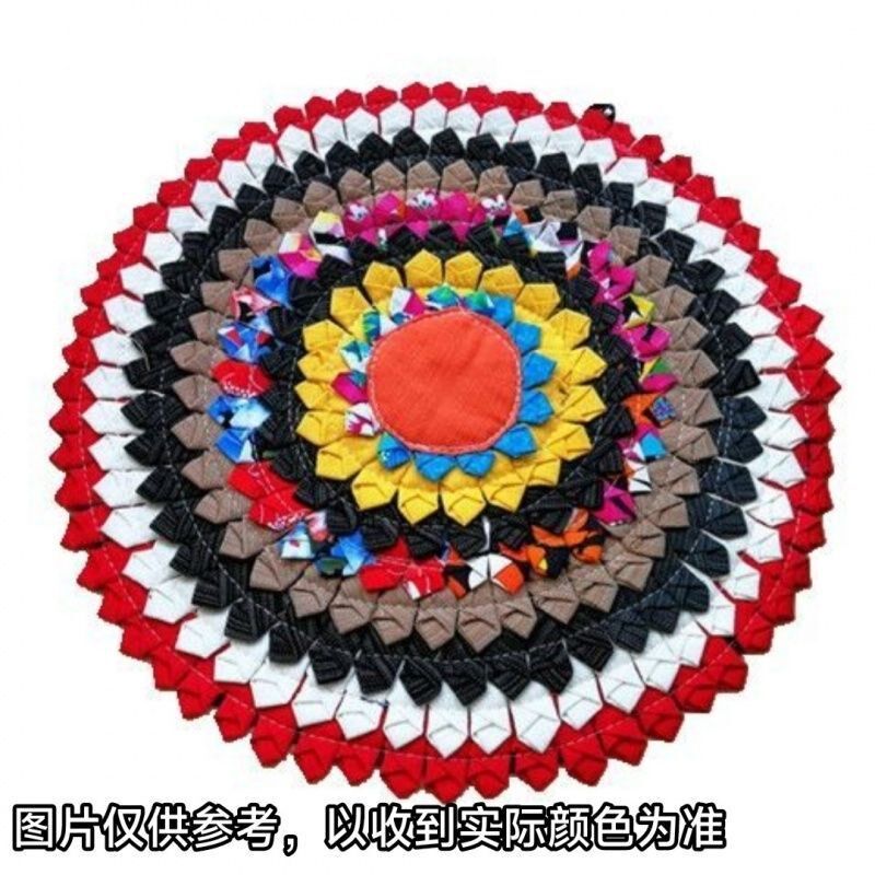 现货速发民族风居家拼布藤椅垫沙发汽车蒲团垫泰国布艺圆形坐垫凳